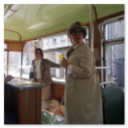 Theateraktion „Adolf Südknecht fährt Straßenbahn“ | 04.09.2022 - Mit unserem historischen Wagen 1206