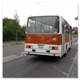 Sonderfahrt mit dem Ikarus 260 der Chemnitzer Vereinsfreunde