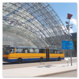 IKARUS 280.02 (Wagen 208) auf Sonderfahrt im Leipziger Norden